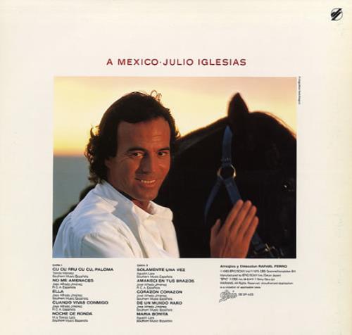 Julio Iglesias A Mexico Japanese vinyl LP album (LP record) (235356)